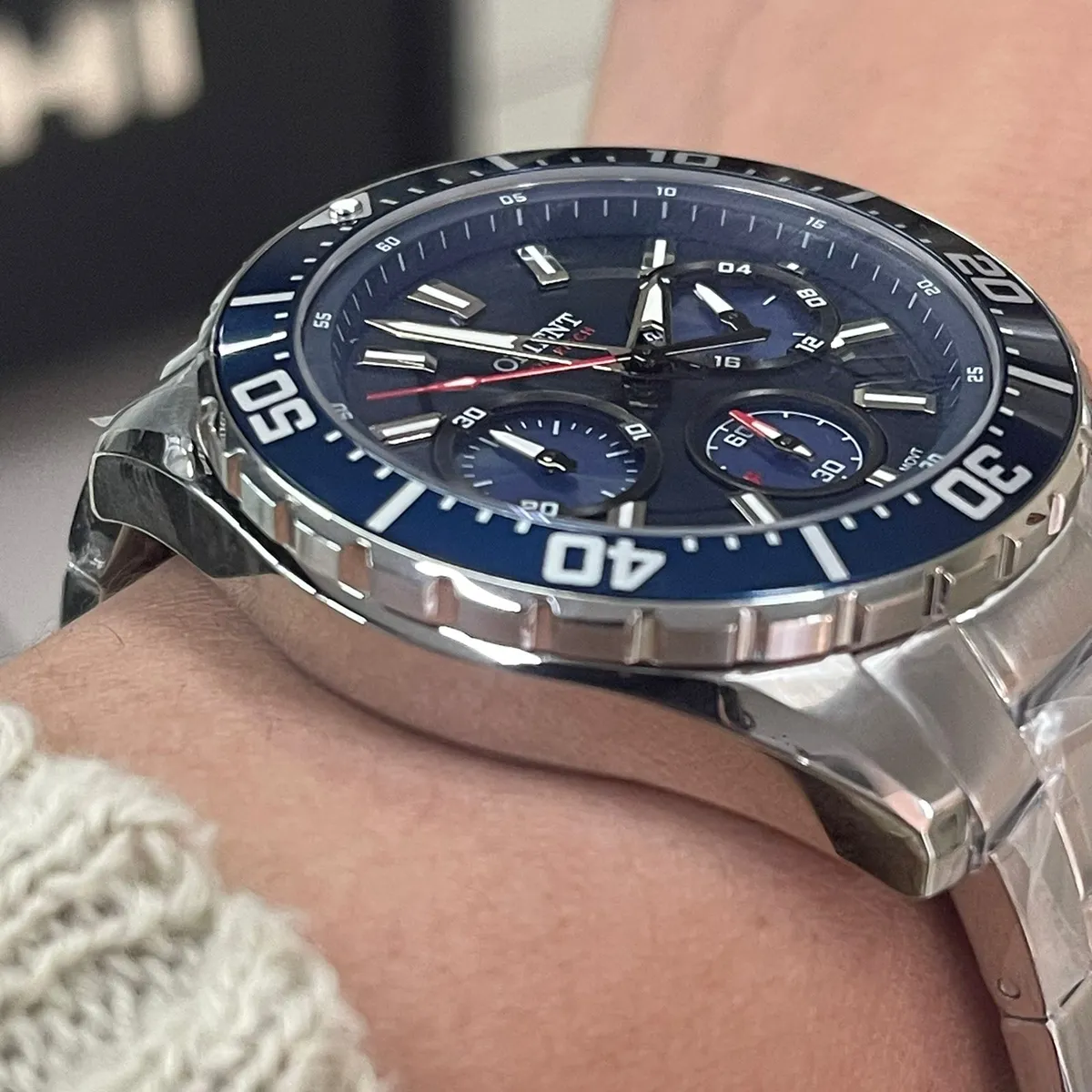 Relógio Orient ST Elite Sea MBSSC288 D1SX SolarTech Safira