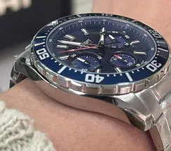 Orient Solartech Cronografo Elite Sea MBSSC288 Azul - imagem 4