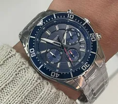 Orient Solartech Cronografo Elite Sea MBSSC288 Azul - imagem 6