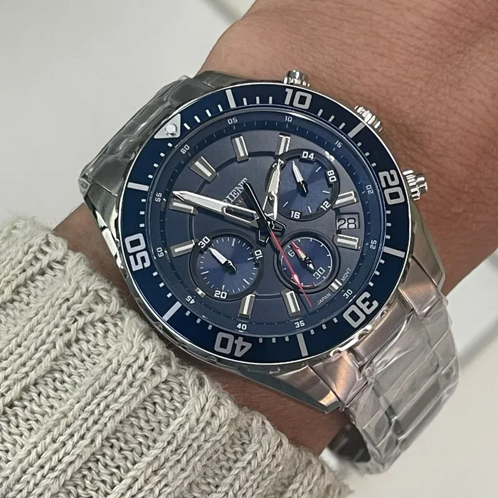 Relógio Orient ST Elite Sea MBSSC288 D1SX SolarTech Safira Original | Taniguchi Relógios