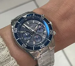 Orient Solartech Cronografo Elite Sea MBSSC288 Azul - imagem 1