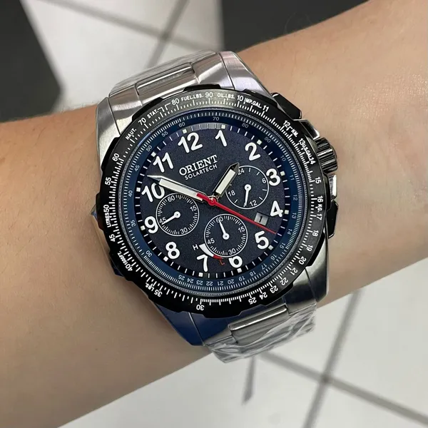 Orient Solartech Cronografo Sports Pilot MBSSC289 Azul