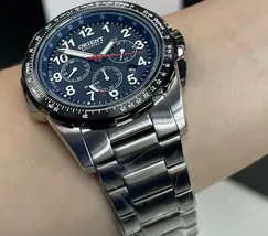 Relógio Orient Solartech Sports Pilot MBSSC289 D1SX Azul 44mm | Taniguchi Relógios - imagem 5