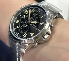 Relógio Orient SolarTech Cronógrafo MBSSC302 P2SX Dourado Safira Original | Taniguchi Relógios - imagem 3