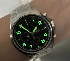 Relógio Orient SolarTech Cronógrafo MBSSC302 P2SX Dourado Safira Original | Taniguchi Relógios - imagem 6