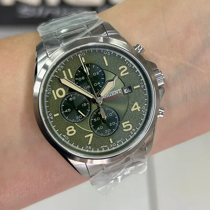 Relógio Orient SolarTech Cronógrafo MBSSC302 E2SX Safira Original | Taniguchi Relógios