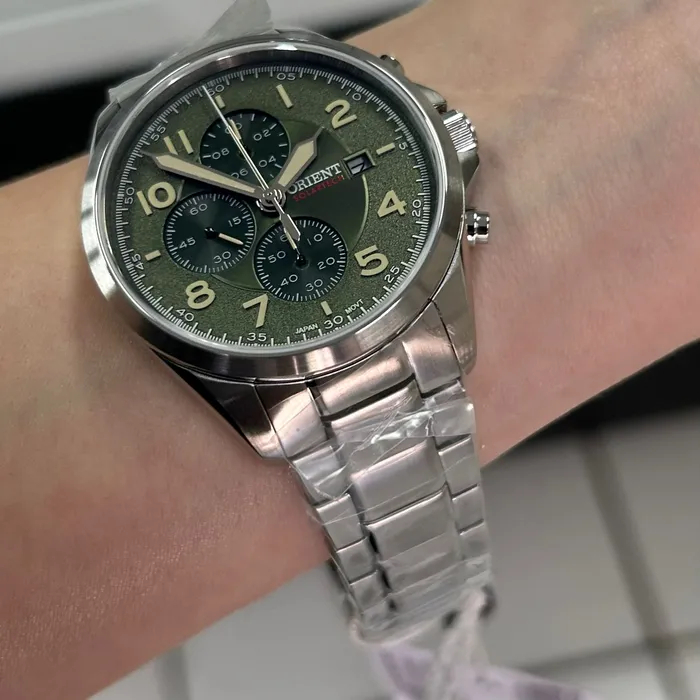 Relógio Orient SolarTech Cronógrafo MBSSC302 E2SX Safira Original | Taniguchi Relógios