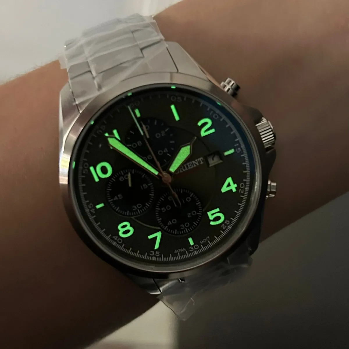 Relógio Orient SolarTech Cronógrafo MBSSC302 E2SX Safira Original