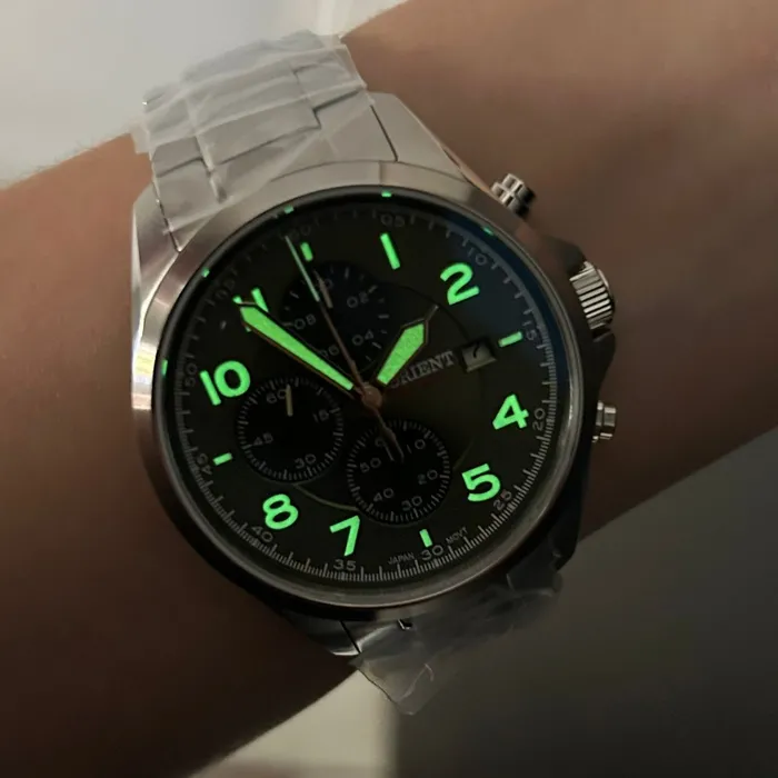 Relógio Orient SolarTech Cronógrafo MBSSC302 E2SX Safira Original | Taniguchi Relógios