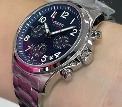 Orient Solartech Cronografo Sports Land MBSSC290 azul - imagem 4