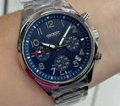 Orient Solartech Cronografo Sports Land MBSSC290 azul - imagem 6
