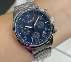 Orient Solartech Cronografo Sports Land MBSSC290 azul - imagem 1