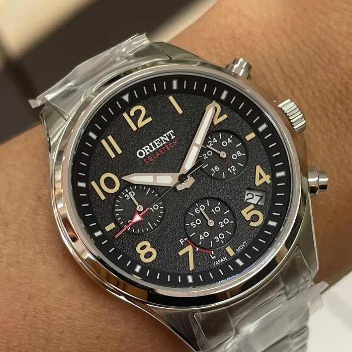 Orient Solartech Cronografo Sports Land MBSSC290 Preto