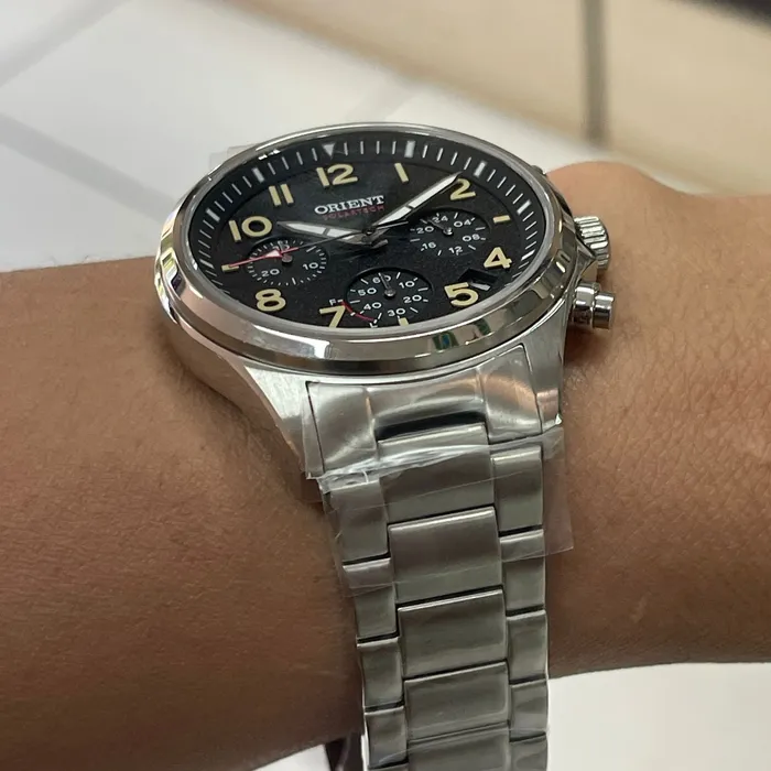 Orient Solartech Cronografo Sports Land MBSSC290 Preto