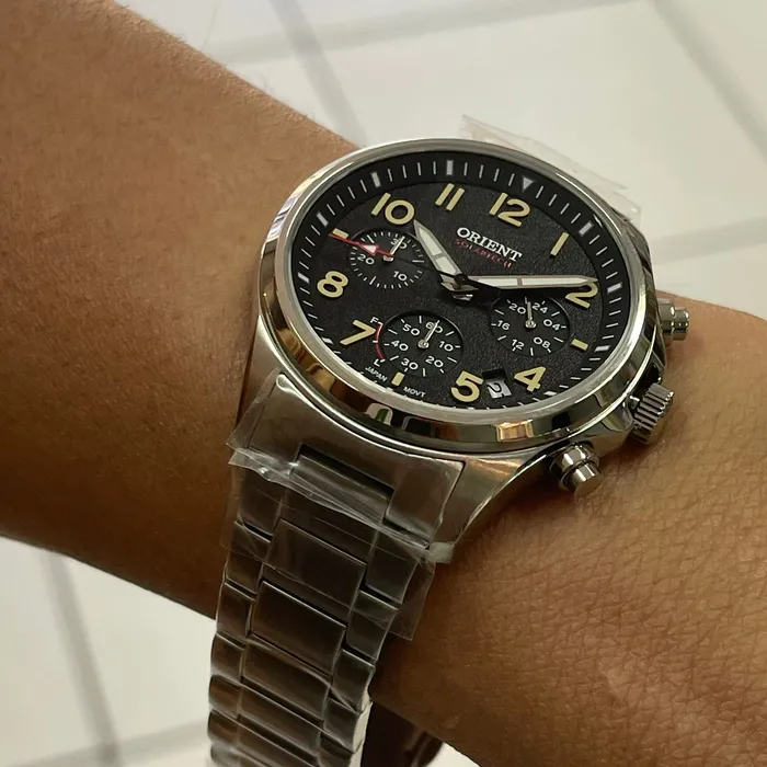 Orient Solartech Cronografo Sports Land MBSSC290 Preto