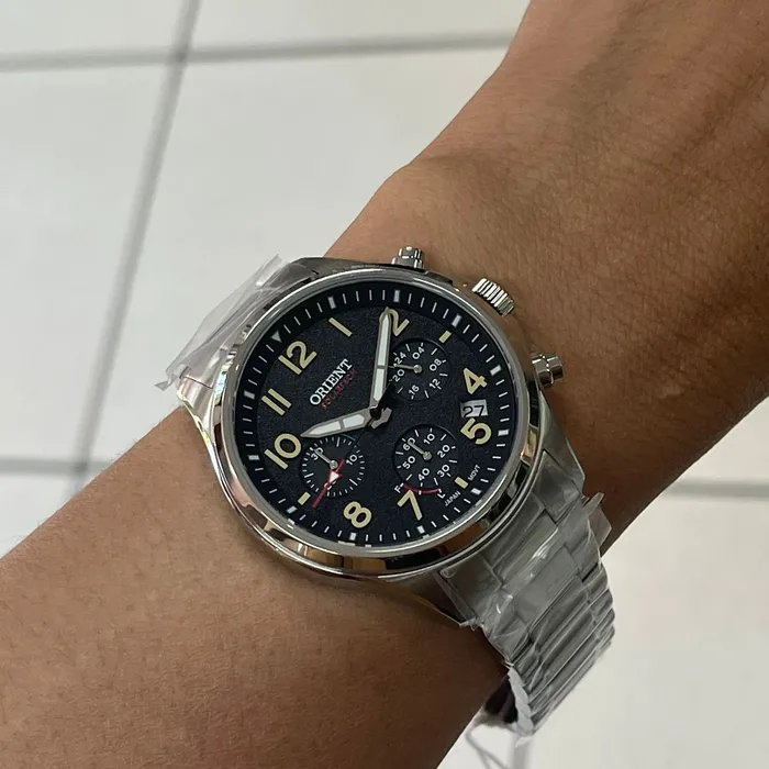Orient Solartech Cronografo Sports Land MBSSC290 Preto