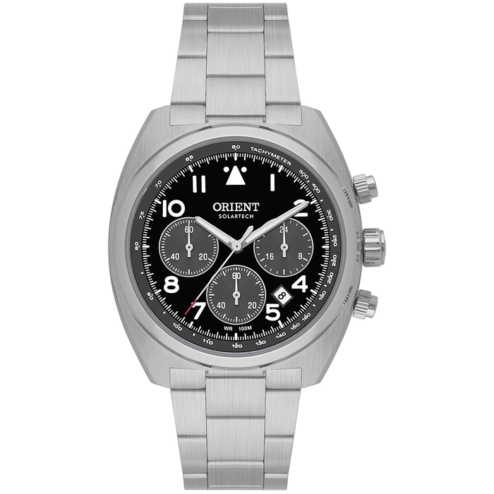 Orient Solartech Cronografo Elite Pilot MBSSC297 preto