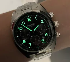 Orient Solartech Cronografo Elite Pilot MBSSC297 preto - imagem 7