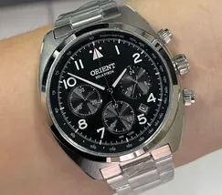 Orient Solartech Cronografo Elite Pilot MBSSC297 preto - imagem 1