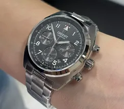 Orient Solartech Cronografo Elite Pilot MBSSC297 preto - imagem 3