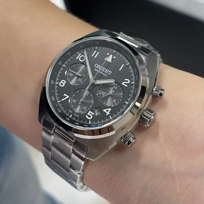 Orient Solartech Cronografo Elite Pilot MBSSC297 preto