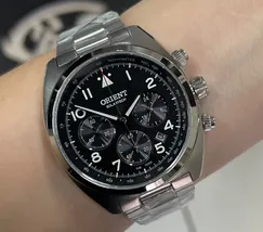 Orient Solartech Cronografo Elite Pilot MBSSC297 preto - imagem 6