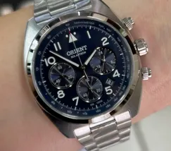 Orient Solartech Cronografo Elite Pilot MBSSC297 azul - imagem 6