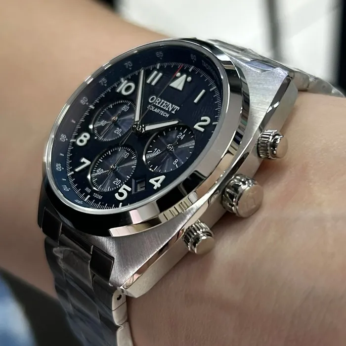 Orient Solartech Cronografo Elite Pilot MBSSC297 azul