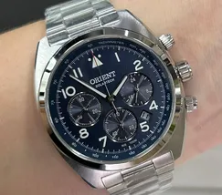 Orient Solartech Cronografo Elite Pilot MBSSC297 azul - imagem 1