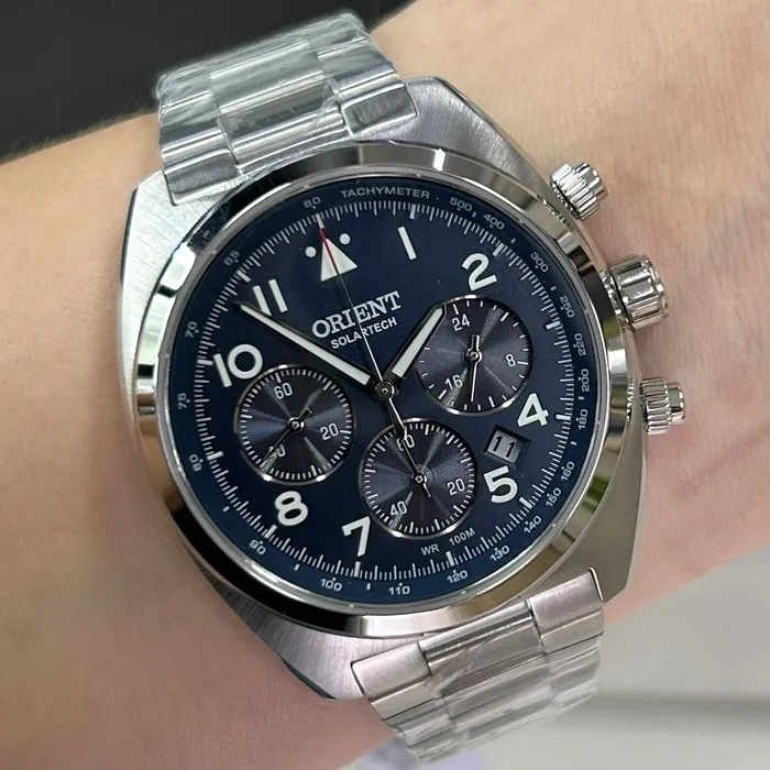 Orient Solartech Cronografo Elite Pilot MBSSC297 azul
