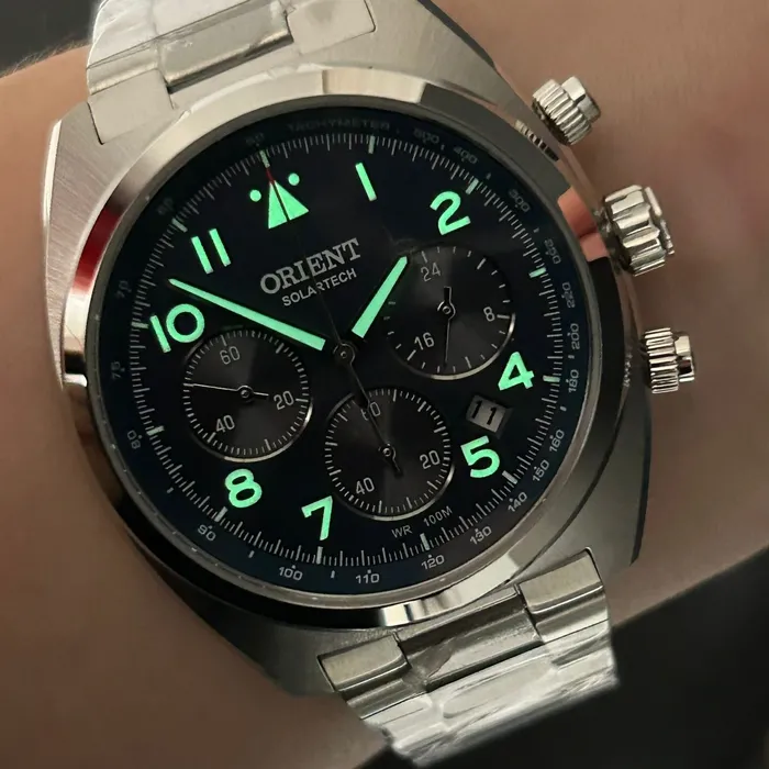 Orient Solartech Cronografo Elite Pilot MBSSC297 azul