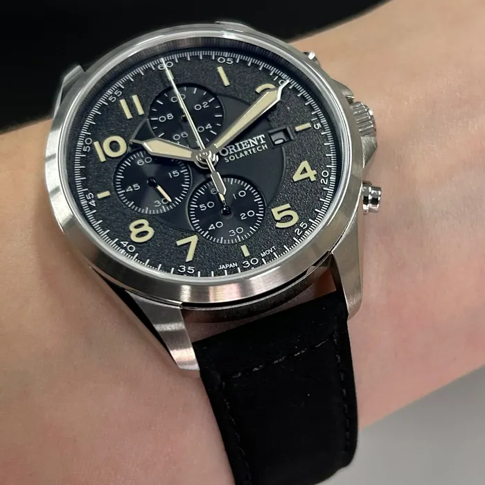 Relógio Orient Solartech Cronógrafo MBSCC071 Preto | Taniguchi Relógios