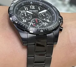 Relógio Orient Solartech Cronógrafo Sports Pilot MPSSC032 Preto | Taniguchi Relógios - imagem 5