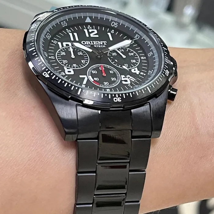 Relógio Orient Solartech Cronógrafo Sports Pilot MPSSC032 Preto | Taniguchi Relógios