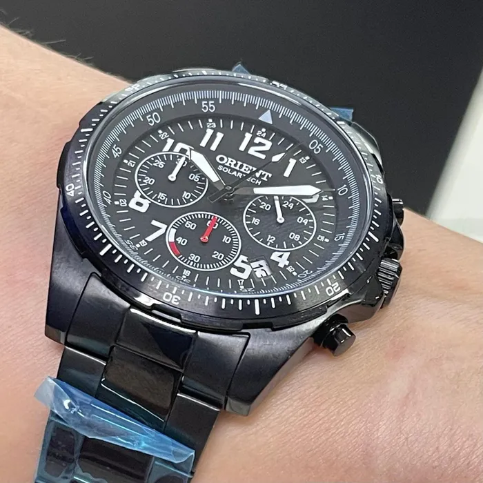 Relógio Orient Solartech Cronógrafo Sports Pilot MPSSC032 Preto | Taniguchi Relógios