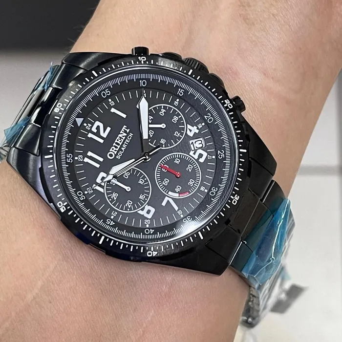 Relógio Orient Solartech Cronógrafo Sports Pilot MPSSC032 Preto | Taniguchi Relógios