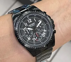 Relógio Orient Solartech Cronógrafo Sports Pilot MPSSC032 Preto | Taniguchi Relógios - imagem 1