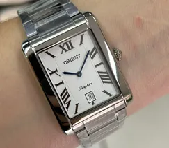 Orient Quartzo Eternal Classico "Tank" GBSS1058 branco - imagem 6