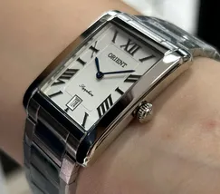 Orient Quartzo Eternal Classico "Tank" GBSS1058 branco - imagem 4