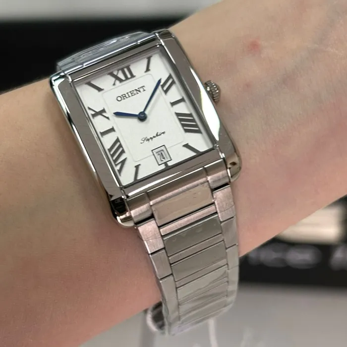 Orient Quartzo Eternal Classico "Tank" GBSS1058 branco