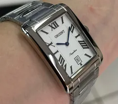 Orient Quartzo Eternal Classico "Tank" GBSS1058 branco - imagem 3