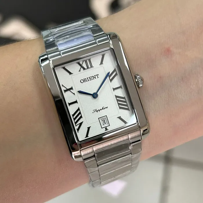 Orient Quartzo Eternal Classico "Tank" GBSS1058 branco