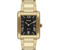 Orient Quartzo Eternal Classico "Tank" Dourado GGSS1021 Preto - imagem 2