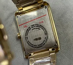 Orient Quartzo Eternal Classico "Tank" Dourado GGSS1021 Preto - imagem 7