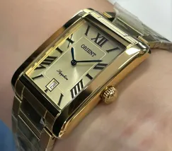 Orient Quartzo Eternal Classico "Tank" Dourado GGSS1021 Champanhe - imagem 4