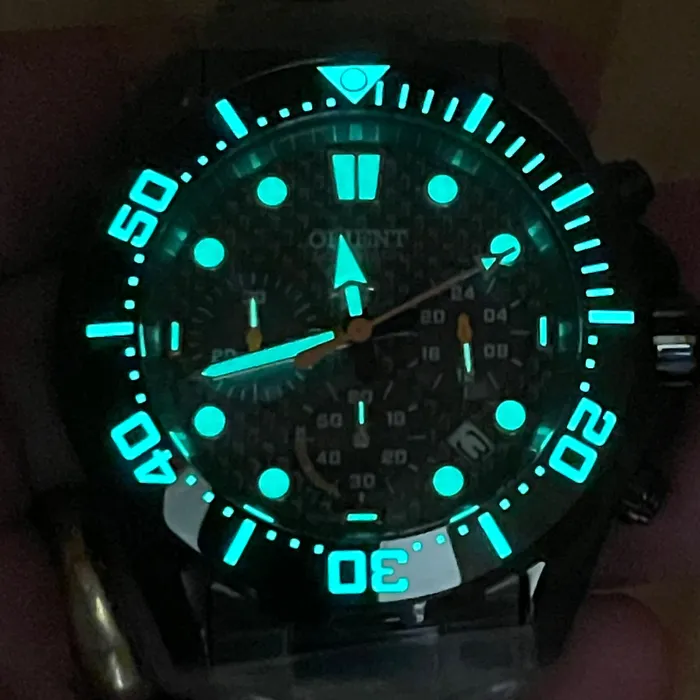 Orient Solartech Cronografo Sports Sea IPBlack MYSSC016 Preto