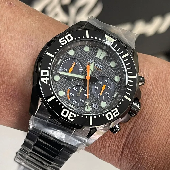 Orient Solartech Cronografo Sports Sea IPBlack MYSSC016 Preto
