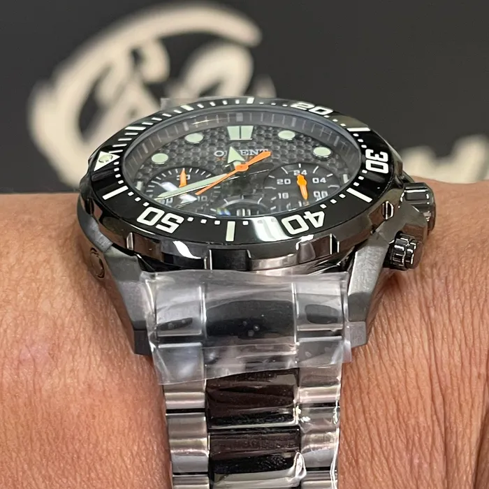 Orient Solartech Cronografo Sports Sea IPBlack MYSSC016 Preto