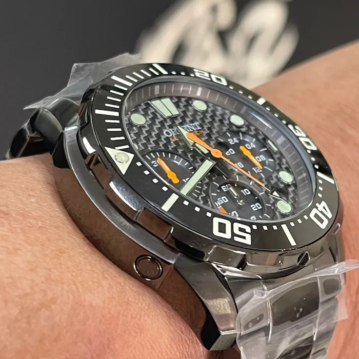 Orient Solartech Cronografo Sports Sea IPBlack MYSSC016 Preto