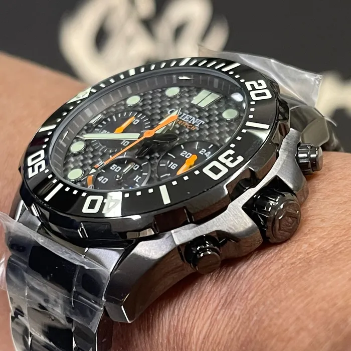 Orient Solartech Cronografo Sports Sea IPBlack MYSSC016 Preto